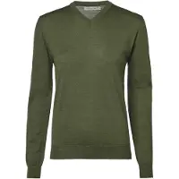 Chevalier Blaise V-Neck Merino Pullover Women Pine Green 46W