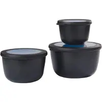 Mepal Skålesæt Cirqula Høj 3 - Black - ONE SIZE