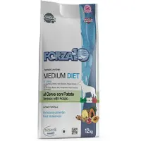 Forza10 Medium Diet Low Grain with Deer and Potato dieetti-kuivaruoka koirille, joilla on ruoka-intoleransseja ja allergioita, 12 kg