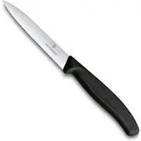 Victorinox Sahalaitainen vihannesveitsi mustalla kahvalla