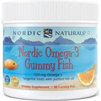 Nordic Naturals Nordic Omega-3 Gummy Fish, Tangerine Treats, 124 mg, 30 Gummy Fish