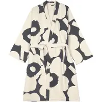 Marimekko Unikko kylpytakki, harmaa - luonnonvalkoinen