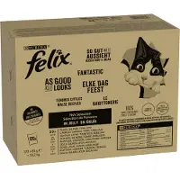 Felix 120x85g "As good as it looks" kalalajitelma (4 lajiketta) kissan märkäruokaa