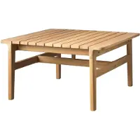 FDB Møbler M19 Sammen Lounge-pöytä Ulkona Käytettävä H:33 Cm - Puutarhapöydät Umpi Tiikki - M19211105