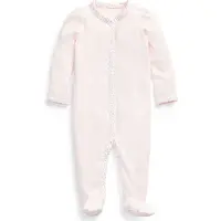 Ralph Lauren Floral-Trim Cotton Coverall - Pink - 70-74