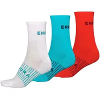 Endura Naisten Coolmax Race Pyöräilysukat 3-pack Tyynenmeren sininen