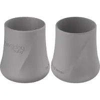 EVERYDAY BABY Silicone Baby Cup 2-Pack Quiet Grey - Grey - ONE SIZE