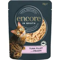 Encore 16x70g Cat Pouch tonnikalaa ja katkarapuja kissan märkäruoka