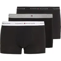 Tommy Hilfiger Underwear Bokserishortsit 'Essential' harmaa / punainen / musta / valkoinen