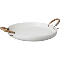 ERNST tarjotin kädensijalla valkoinen Ø 35 cm