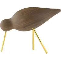 Normann Copenhagen Shorebird, keskikokoinen, pähkinä - messinki