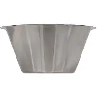 HorecaTraders - Ruostumattomasta teräksestä valmistettu kulho, korkea 2 litraa, kork. 11,8 cm Ø 19,3-22 cm, 11,7 cm - Koirat - Ruokailupaikat ja juoma-automaatit - Koiran ruoka- ja vesikupit