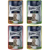 Happy Cat 24x85g mix II Pouch Meat in Sauce kissanruoka