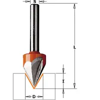 Cmt V-urajyrsin ; S=6 mm; D=12,7 mm
