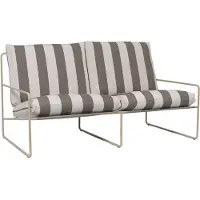 Ferm Living Desert 2-istuttava sohva Cash stripe-chocolate