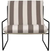 Ferm Living , Desert Nojatuoli Stripe Black/Chocolate