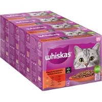 Whiskas 144x85g Senior Pouches 7+ perinteinen kastikevalikoima