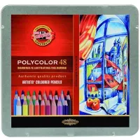 Taidepiste KOH Polycolor värikynät metallirasiassa - 48