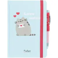 Pusheen - Muistilehtiö + taskulamppukynä Purrfect Love -kokoelmasta