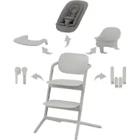 Cybex Lemo 4-in-1 -syöttötuolipaketti, Suede Grey