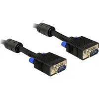 DeLOCK 5m VGA Cable, 5 m, VGA (D-Sub), VGA (D-Sub), Musta, Uros/uros (82559)