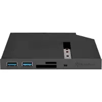 Silverstone FPS01, monitoimipaneeli Slim ODD -paikkaan, musta