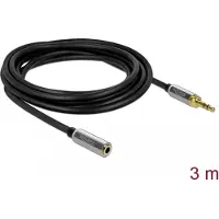 DeLOCK – Stereo Jack Extension Cable 3.5 mm 3 pin male to female with 6.35 mm screw adapter 3 m (85782)