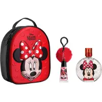 Disney Lasten hajuvesi - Minnie Mouse - Eau de Toilette 100 ml - Huulikiilto - Toilettilaukku