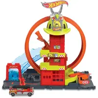 Hot Wheels Kaupungin Super Loop Paloaseman Ajoneuvo