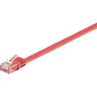 Goobay LAN UTP CAT 6 Flat - Punainen - 3m