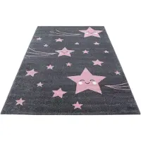 Adana Carpets Kids Pink 0610 lastenhuoneen matto, 120x170 cm