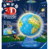 Ravensburger 3D Palapeli - 188 Tiilet - Lasten Globe Yö - - OneSize - Palapelit