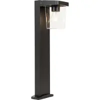 QAZQA Moderni ulko-lattiavalaisin musta 60 cm IP54 - Chimay