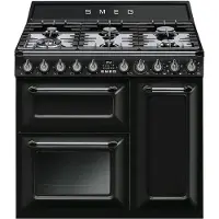 Smeg Victoria Kaasuliesi 90 cm 3 Uunilla, Musta