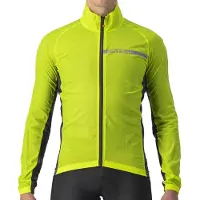 Castelli Squadra Stretch Long Sleeve Jacket Yellow Grey, Size S