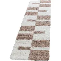 Ayyildiz Teppiche Matto Shaggy Gala Beige 2505, 80x250 cm