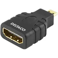 Deltaco – HDMI / mikro-HDMI-sovitin, musta (100027)