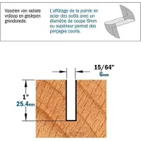 Cmt Urajyrsin ; S=1/4''; D=6 mm