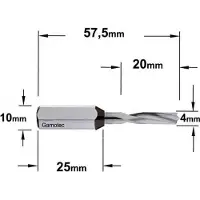 Cmt Puuporanterä 310.040.21; D=4 mm; RH