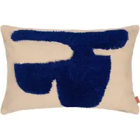 Ferm Living Lay tyyny, 40 x 60 cm, sand - bright blue