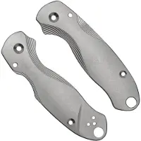 Flytanium Lotus Titanium Scales for Spyderco Para 3, Stonewash