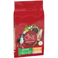 Purina One 7kg Medium/Maxi Active kana koiranruoka kuiva