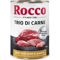 Rocco 6x400g Classic Trio di Carne nauta, lammas & siipikarja
