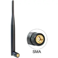 DeLOCK – WLAN Antenna 802.11 ac/a/b/g/n SMA 4 - 5 dBi omnidirectional joint black (89438)