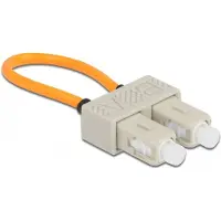 DeLOCK – Optical Fiber loopback Adapter SC / OM1 Multi-mode, beige (86921)