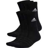 Adidas Sukat Cushioned Crew 6-pack - Musta/valkoinen, koko 34-36