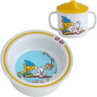 Rätt Start Bamse, Bowl And Cup, Yellow - Yellow - ONE SIZE