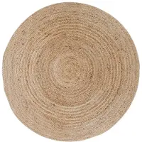 House Nordic Rina - Rug, Braided Jute, Nature Ø90 Cm - Brown - 1X90X90CM