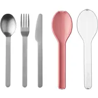 Mepal Matkaruokailuvälinesetti ELLIPSE, 3 kpl sarja, tumman malva, ruostumaton teräs,