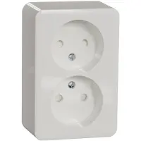 Schneider ELECTRIC EXXACT PINTA 2-PISTORASIA MAADOITTAMATON IP21 JOUSILIITOS VALKOINEN (WDE015591)